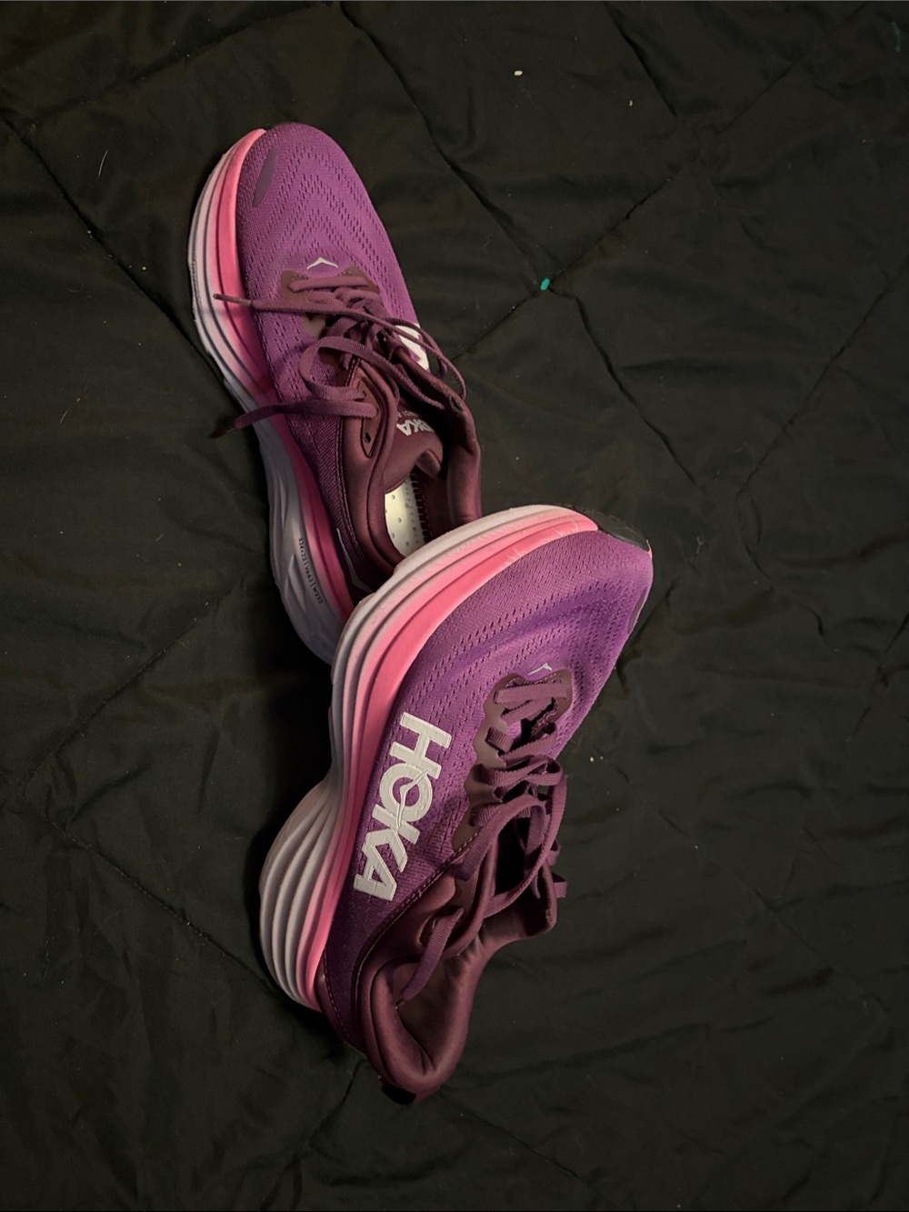 Hoka Women's Plum and Pink Running Shoes - Lightweight Cushion